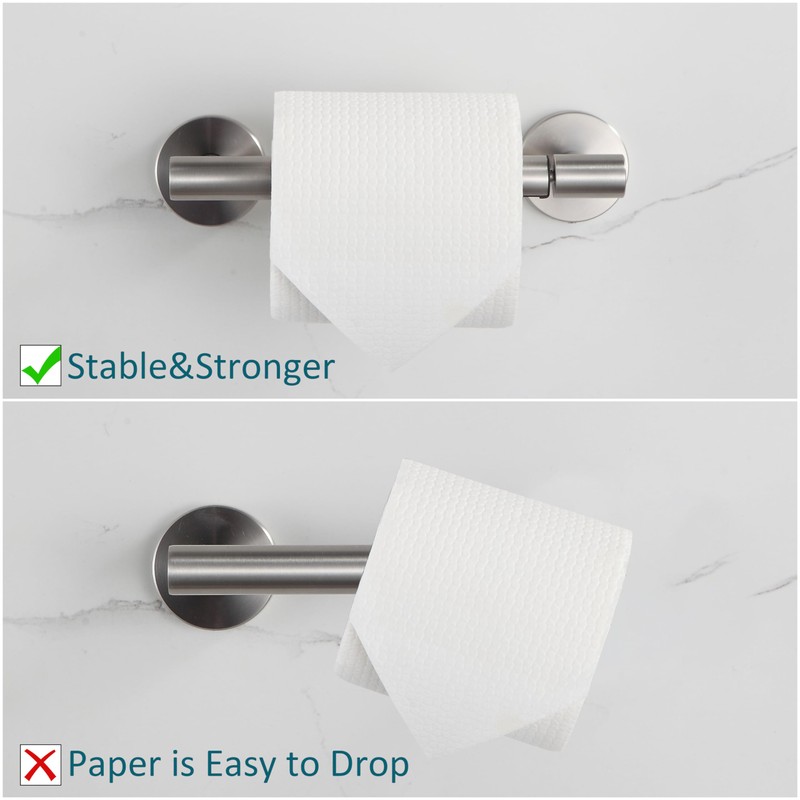 BVL Toilet Paper Holder Brushed Nickel Wall Mount Stainless Steel
