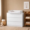 Baby Changing Table Topper, Straight Sides, 53.2x70 cm, White