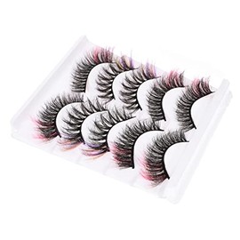 Mipcase 10pares Colored Lashes Para Mujeres y Niñas Pestañas Postizas Coloridas Para Cosplay y Maquillaje De Festival Largas y Voluminosas Comodidad y Estilo Cada Uso
