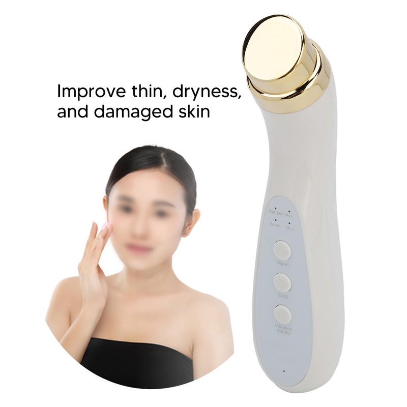 Facial Beauty Massager Hot Compress Vibration EMS Microcurrent Skin Tightening