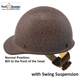 MSA Skullgard Cap Style with Swing Suspension - Custom Light Granite - Protective Edge