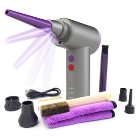 Compressed Air Duster Electric Alternative - Cordless Air Blower Complete Kit - Electric Compressed Air Duster - Reusable Canned Air Replacement - Rechargeable Computer Air Duster Compressed Air
