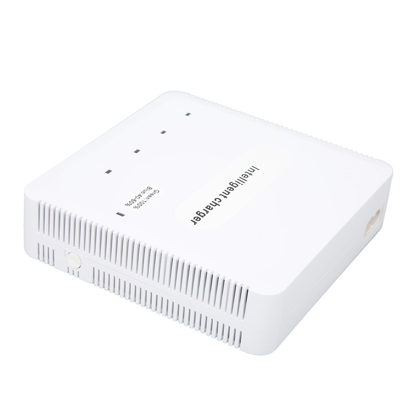 Intelligent Battery Charger with 4 Battery Ports 2 USB Ports