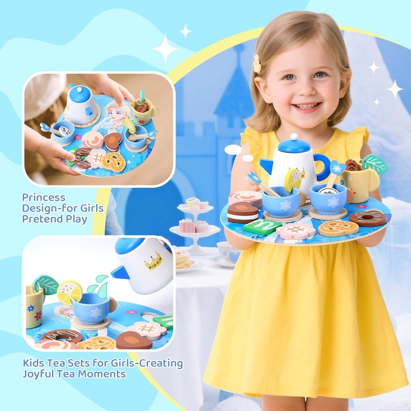 Meland Tea Set Kids for Kids Age 3-6