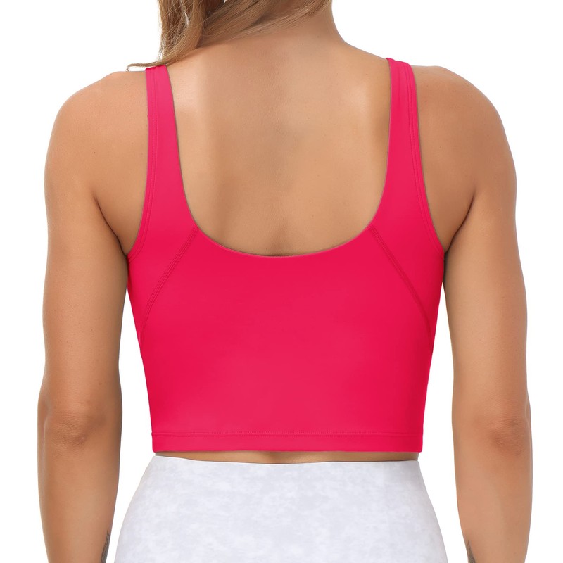 Women’s Longline Sports Bra Wirefree Padded Medium Support Yoga Bras