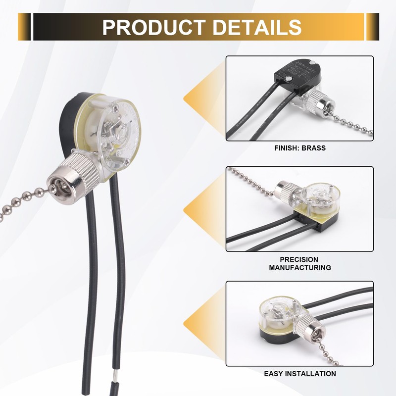 SweetSerenade 3Pack Ceiling Fan Light Switch ZE-109 Fan Switch Ceiling