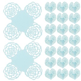 50pcs Chocolate Paper Cups - Truffle Wrappers -Chocolate Wrapper Cups Chocolate Wrapping Tray Chocolate Packing Paper Candy Wrapper Muffin Liners Rose Dessert Cup for Parties Shower Birthday Wedding