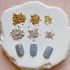 Nail Art Metal Stud Set, Gold & Silver Hemispherical Shape,