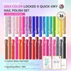 SAVILAND Nail Polish Set Fingernail Air-Dry: 36pcs Rainbow Colors Nail