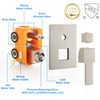 SKOWLL Shower Valve Wall Mount Shower Mixer Control Kit 3