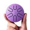 Stahlzungentrommel Regenspiel, 7,6 cm, 6 Töne, Mini-Outdoor-Regenspiel, Musikspiel, Handpan-Meditationstrommel für