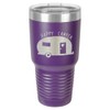 HAPPY CAMPER Purple 30 oz Tumbler With Straw and Slide