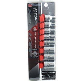 SK11 SHS308E Hex Lobe Socket Set, Drive: 0.37 inches (9.5 mm), 8 Pieces, 1 Set