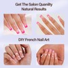 Misssix XBASICTIPS Uñas postizas francesas rosas, 150 unidades, largas y