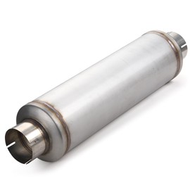 A-KARCK 5" Inlet Exhaust Resonator, 5" Inlet 4" Outlet 30" Overall Length Muffler Resonator Stainless Steel (5" Inlet/Outlet 30" Long)