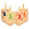 Hanukkah Dreidels - Natural Wooden Dreidel - 4 Pack Medium