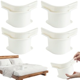 4PCS Bed Sheet Holder,Heavy Duty Fitted Sheet Holder for Corners,Adjustable Bed Sheet Grippers for Mattress,Blankets,Bedding,Easy Install Sheet Holders for Corners (White)