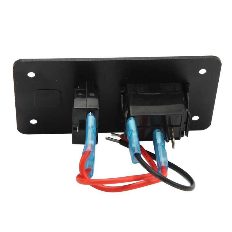 Toggle Switch Panel 12‑24V On Off Aluminum Red LED Indicator
