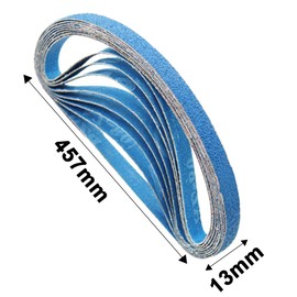 FEIHU Zirconium Corundum Sanding Belts,13 x 457 mm, 40 Grit for Black & Decker, Sanding Metal, Wood, Rust Removal 、Paintings - Set of 20 Sanding Belts