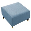 CEYISZHU Thick Stretch Knitted Jacquard Square Ottoman Slipcover - Washable,