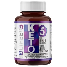 LIFEED KETO  Suplemento con Cetonas de Frambuesa, BHB y Vinagre de Manzana  Multivitamnico Keto con Jengibre y Vitamina C para Hombres y Mujeres  120 
