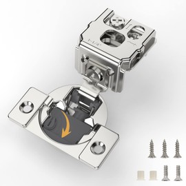 [Closing Speed Control] 10 Pack 1-1/4 Inch Overlay Soft Close Hinges for Face Frame Cabinet, 4D Adjustment, Stainless Steel Kitchen Cabinet Hardware, 105° Open Concealed Self Closing Hinge