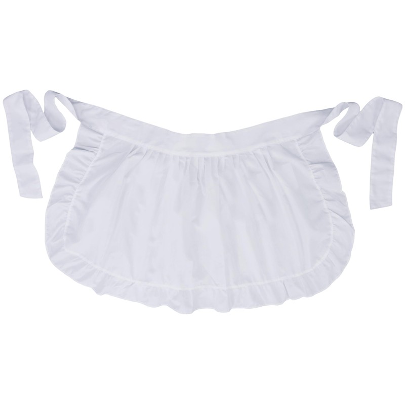 LilMents Womens Waist Apron Retro Kitchen Cleaning Ruffles Half Apron
