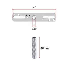 ECUDIS 4" Light Fixture Crossbar, 4 Pack Ceiling Light Plate Kit, Lighting Crossbar Mounting Bracket Universal Lamp Fixture Hardware for Chandelier Wall Light with Screws