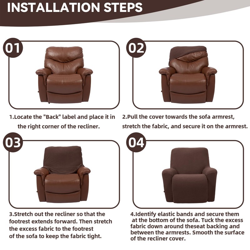 Cupuamon Recliner Chair Covers,Lazy Boy Recliner Covers Stretch Reclining Covers