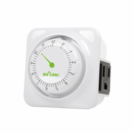 BN-LINK12 hour mechanical countdown Grounded timer 3 Prong outlet Energy Saving
