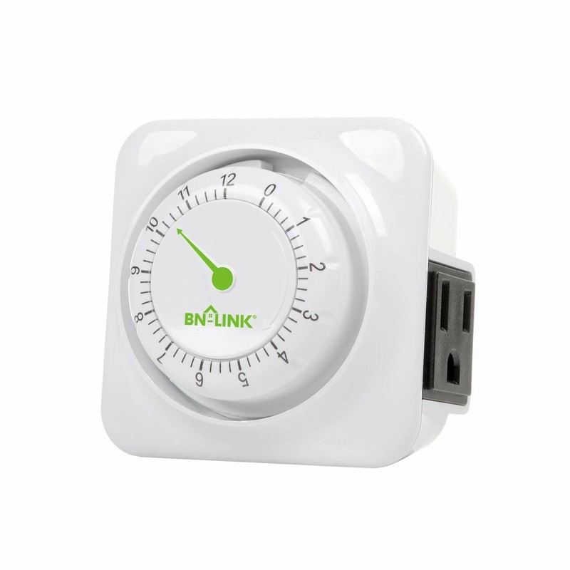 BN-LINK12 hour mechanical countdown Grounded timer 3 Prong outlet Energy