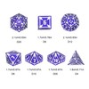 UDIXI Purple Metal Dice Set D&D, 7-Piece Heavy Metallic DND