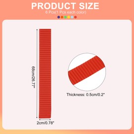 Rebower Corrugated Cardboard Paper Sheets, Corrugated Paper Cardboard Inserts [for Craft and DIY Projects] - 0.8x26.7 Inch/Rainbow Series 6 Assorted Colors/1 Set