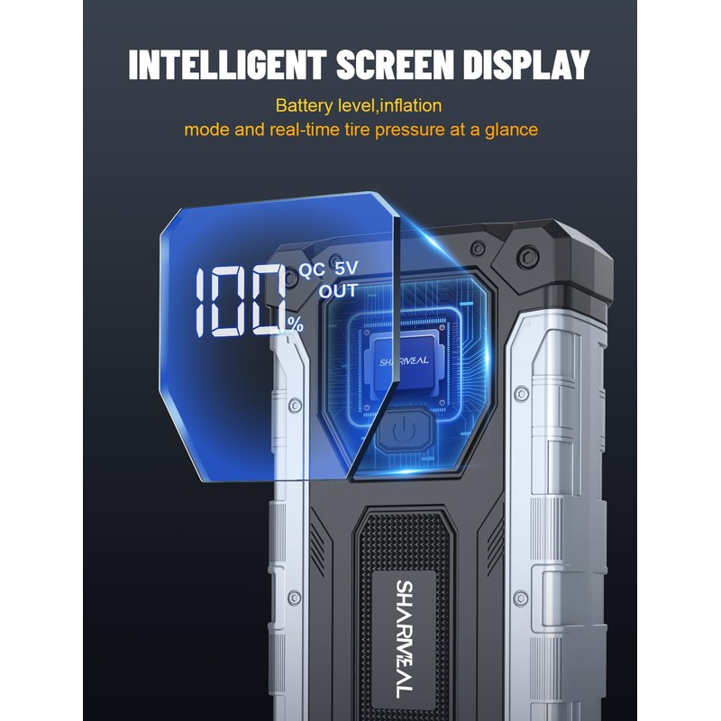 Sharmeal Car Battery Jump Starter 6000A, Jump Starter Battery Pack