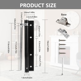 KUBDPQOR Automatic Door Closer for Room Door, Screen Door and Garden Gate - No Drilling Required! Perfect for Wood and Aluminium Doors
