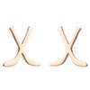 Minimalist Ice Hockey Stick Stud Earrings for Women Girls Men