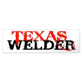 CafePress Texas Welder 10"x3" Rectangle Vinyl Bumper Sticker Car Decal