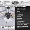 Portage Bay 51442 Miller Park Ceiling Fan, 44, Bronze