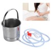 Enema Bucket Kit 1.6L Stainless Steel Bucket Reusable Shower Enema