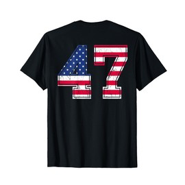 47 Birthday Shirt USA Flag Sports Team Jersey Back Number 47 Women Men T-Shirt