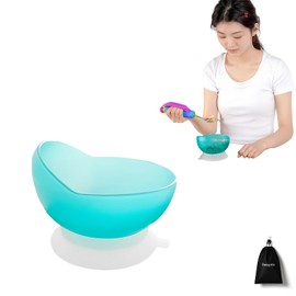 DEEYOTA Meal Aid Dish, Anti-slip Bowl, Anti-Shake, No Turning, Bowl, Anti-Slip, Suction Cup Bowl, Easy to Scoop, Spill Prevention, Nursing Services, Self-help Support Equipment