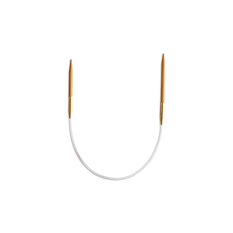 Seeknit Circular Knitting Needles, Bamboo, Brown, 23 cm x 3.5