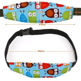 Kesote 3 Soporte Seguridad para Cabeza de Niños Cinturón Ajustable para Silla de Coche, Sujetador Cabeza de Bebé en Silla de Carro