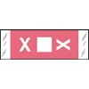 Tabbies Original COL'R'TAB 81950 Alpha Labels, Pink, X, Horizontal/Vertical, Made