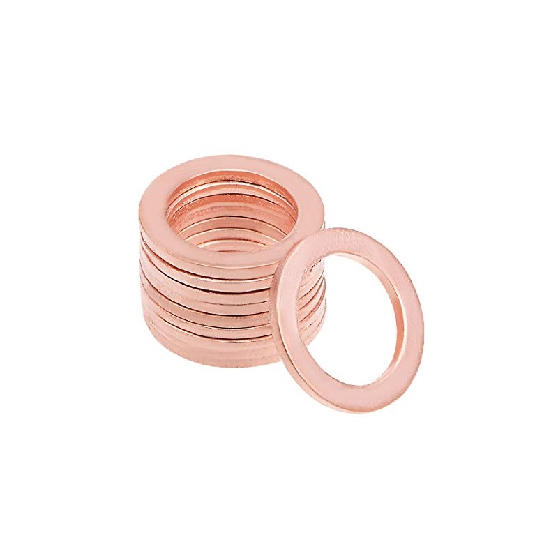 sourcing map 10Pcs 14mm x 20mm x 1.5mm Copper Flat