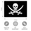 Pack of 10 Pirate Flag Stickers Jolly Roger Sticker 7.4