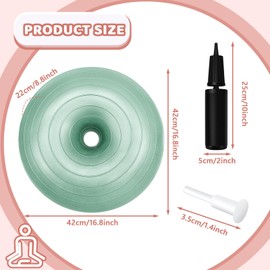 Lewtemi 6 Pieces Flexible Seating for Classroom Elementary Yoga Ball Chairs Wobble Seat for Kids Inflatable Donut Ball with Pump for Student Desk Chairs Exercise (Morandi Color)