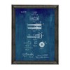 Duck Call Patent Art Midnight Blue Print in a Black