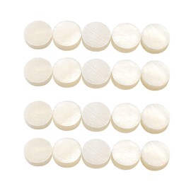 Create idea 20PCS Fretboard Inlay Dots 6mm Natural Abalone Shell Inlay Dots Markers Decoration for Guitar Ukulele Bass Mandolin Banjo White