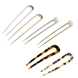 Colaren 6 PCS French Hair Pin, Elegant U Shaped French Twist Hair Pin for Women Girls for Updos and Hair Clips for Styling